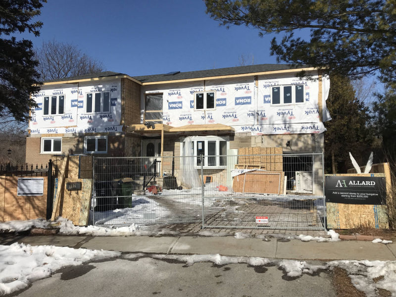 second storey addition on bungalow